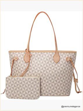 Designer Fashion Satchel Shoulder Bag Set with Wallet